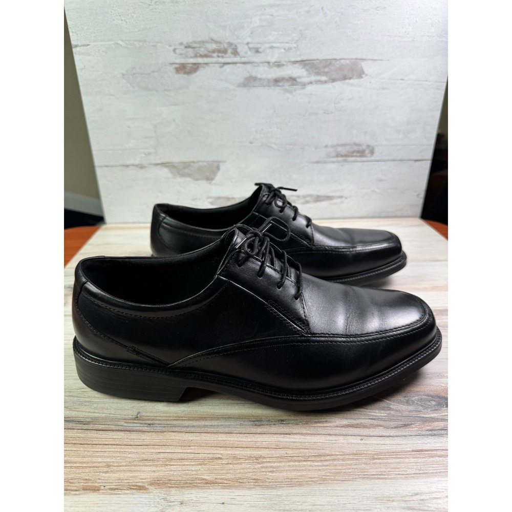 Bostonian Flexlite Ipswich Mens 12 XW Black Leather Bicycle Toe Dress Shoes - Picture 3 of 8